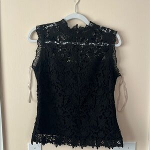 Nanette Lepore Elegant Black Lace Sleeveless Top